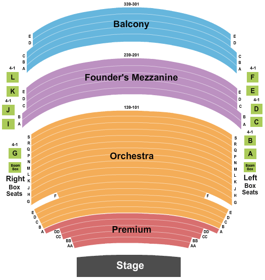 Mccallum Theatre SIX Seating Chart